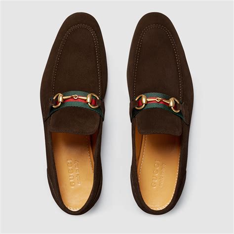 gucci brown suede horsebit loafer|gucci horsebit platform loafers.